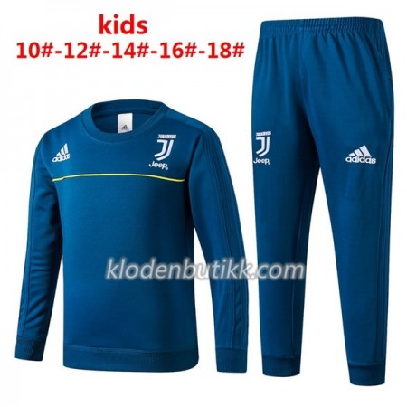 Barn Juventus Trenings Collegegenser Set 2017-18 Blå